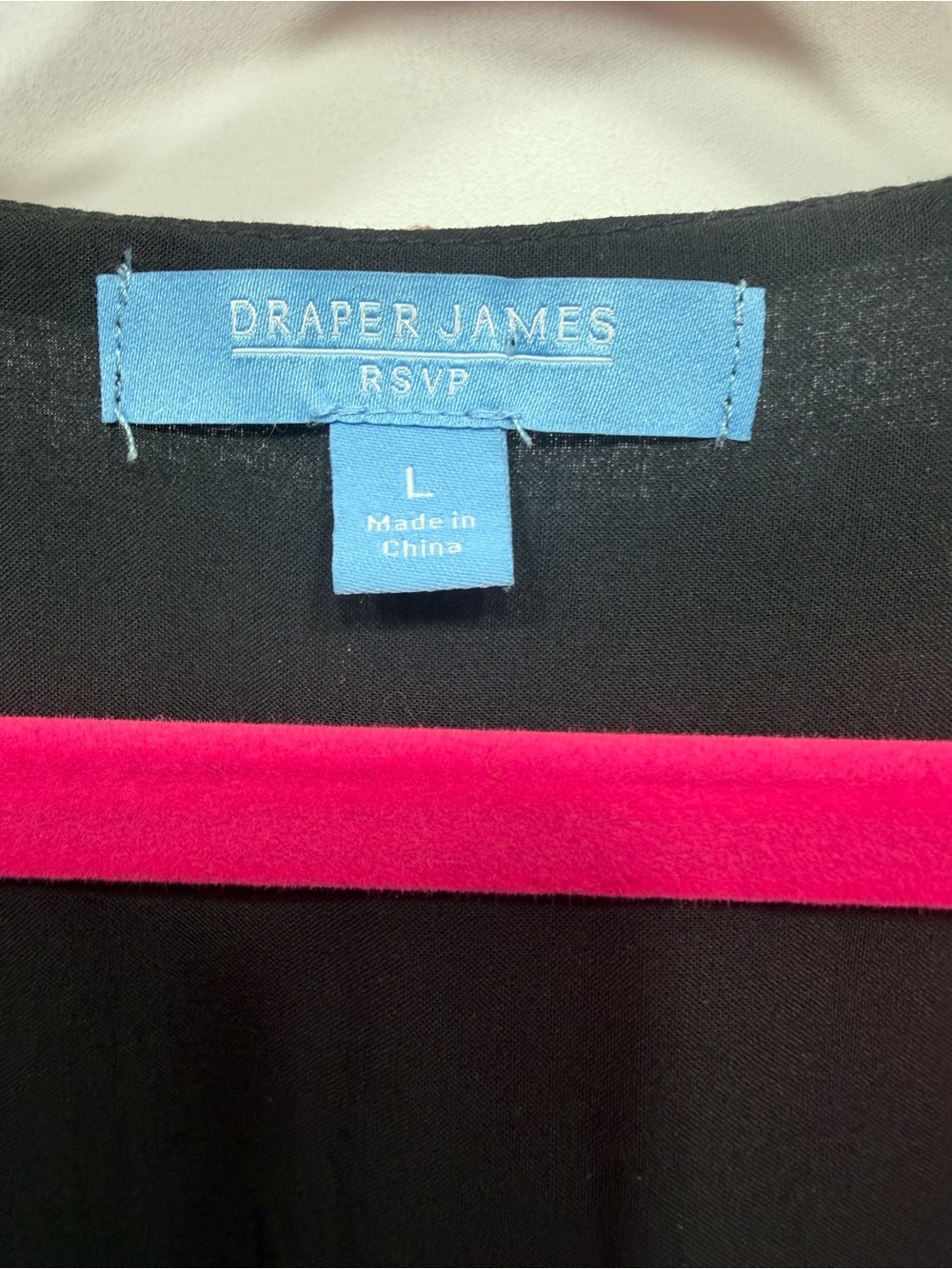 Draper James Black Dress with Pink Floral Embroidery - Picture 5 of 8